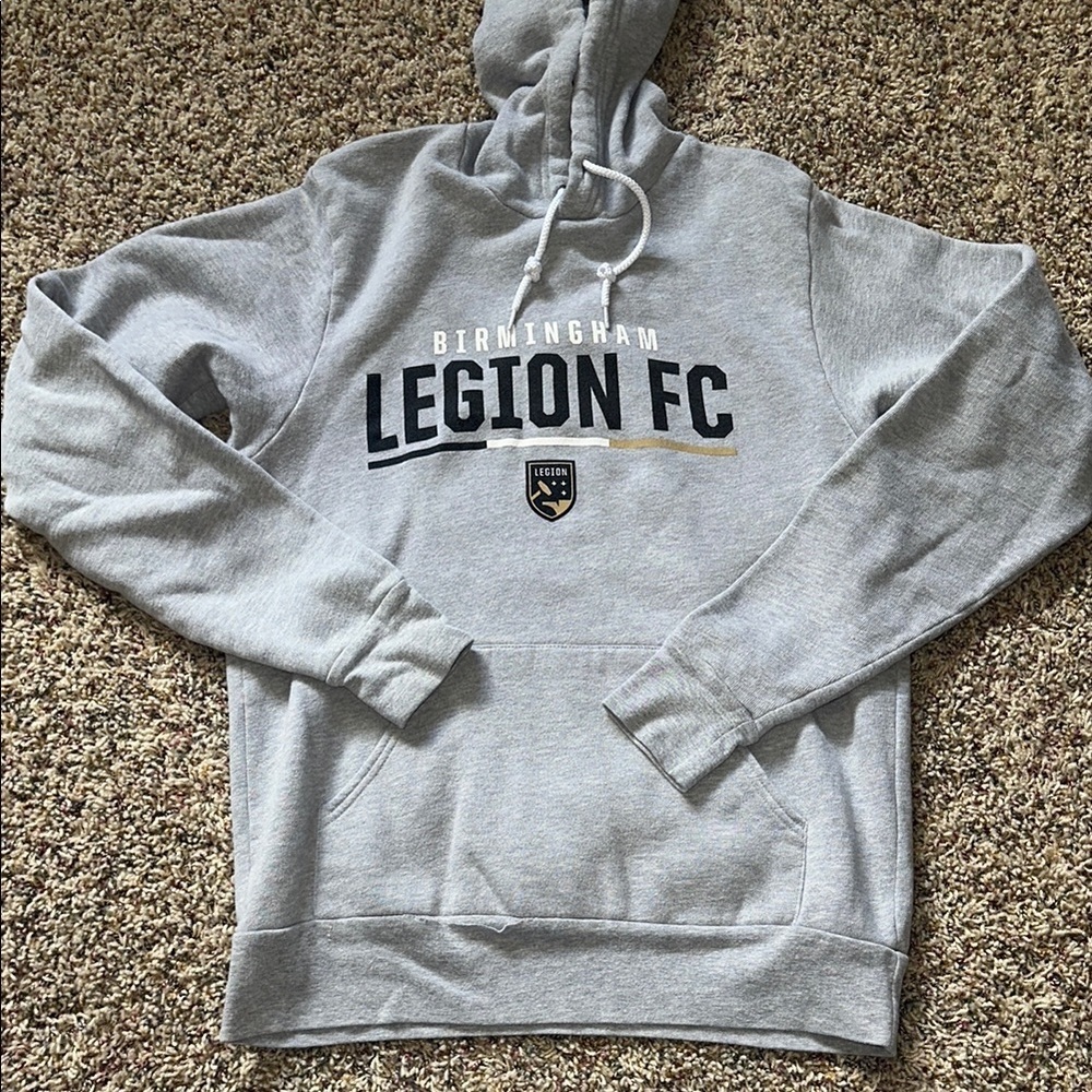 Men’s Soccer Gray Hoodie Size S